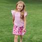 Girls Lilac Fr Terry Top & Firefly Floral Skort