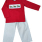 Three Sisters Christmas Tractor Boys Pant Set