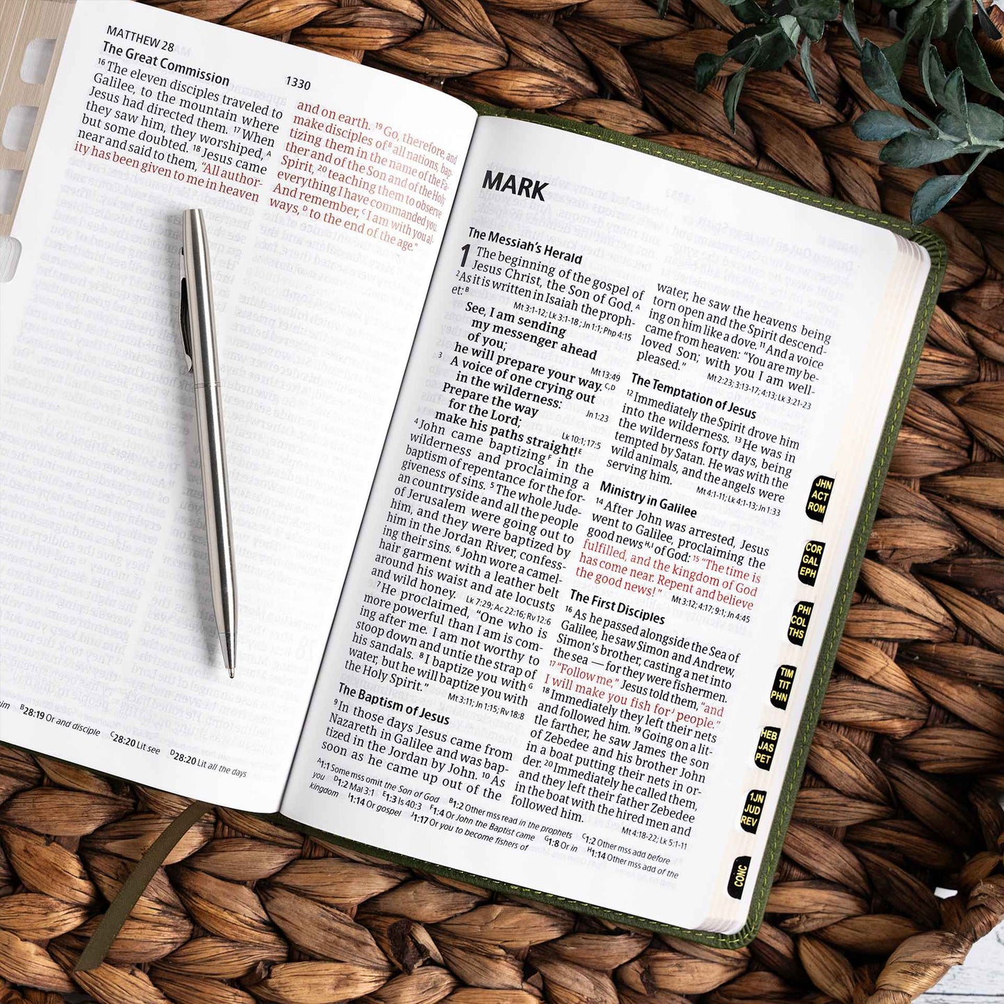 CSB Olive Leather Touch Bible