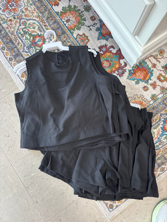 Black Skort Set