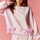Bow Happy Pink Shorts Set