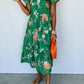 Emerald Moment Bubble Sleeve Smocked Tiered Midi Dress