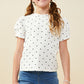 Hayden Puff Sleeve Polka Dot Knit Tee