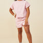 Hayden Girls Embroidered Bow Shorts Set