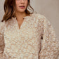 Jacquard Luxe Floral Top