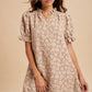Taupe Floral Dress