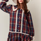 Plaid Trim Dress