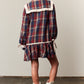 Plaid Trim Dress