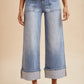 Comfort Stretch Wide Leg Cuff Jean