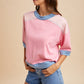 Color Block Half Sleeve Sweatshirt