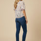 Floral Smock Collar Blouse