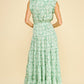 Mint Floral Tiered Maxi