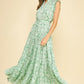 Mint Floral Tiered Maxi