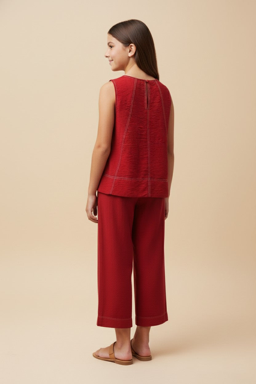 Hayden Girls Red Pants Set Red