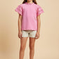 Hayden Girls Eyelet Sleeve Knit Top
