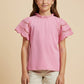 Hayden Girls Eyelet Sleeve Knit Top