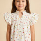 Hayden Flutter Sleeve Polka Dot Top