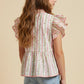 Hayden Girl Floral Striped Ruffle Top