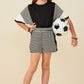Girls Black Stripe Set