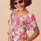 Girls Vivid Floral Jumpsuit