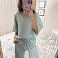 Striped Knit Top and Pants Set