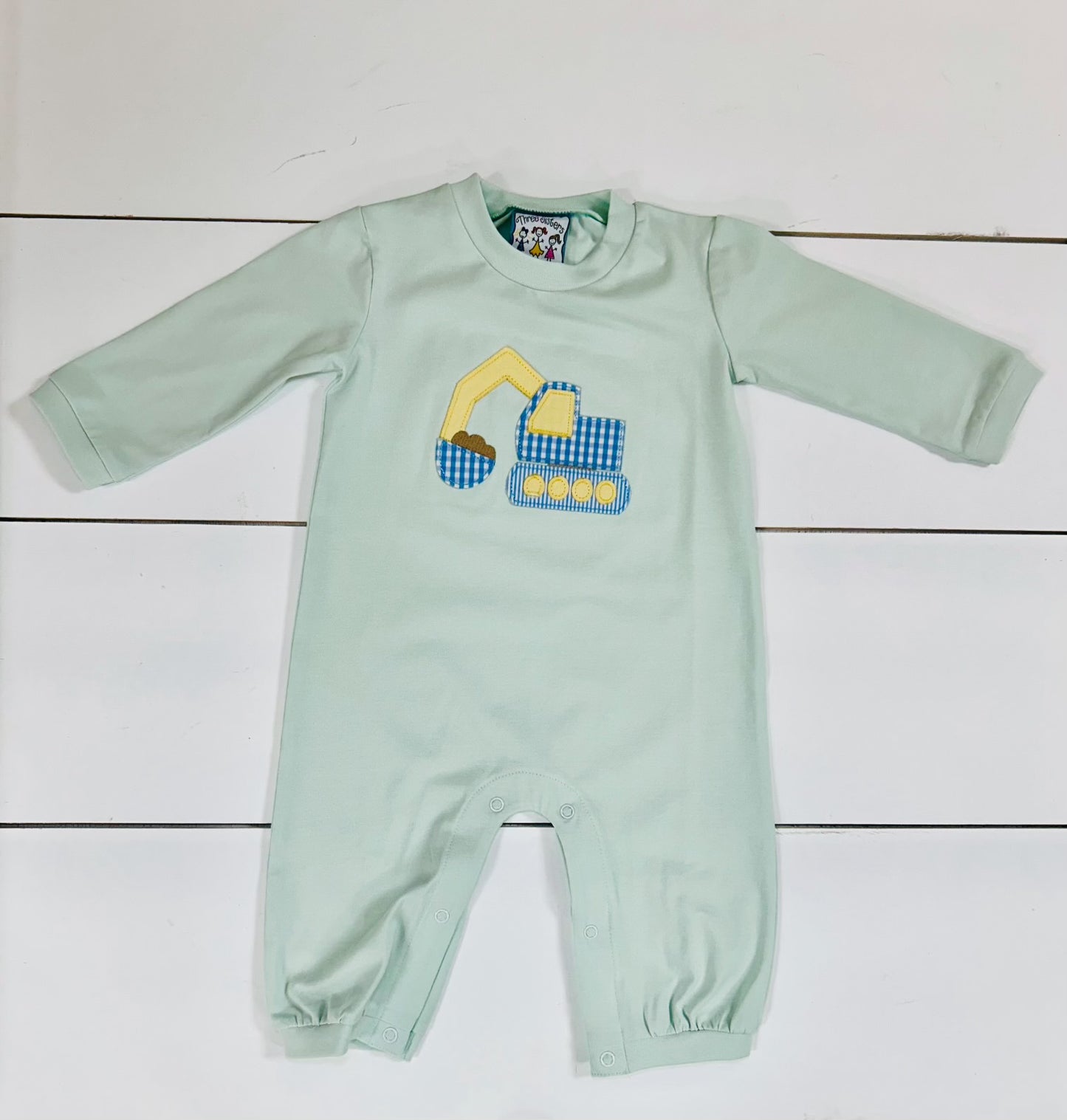 Three Sisters Excavator Appliqué Romper