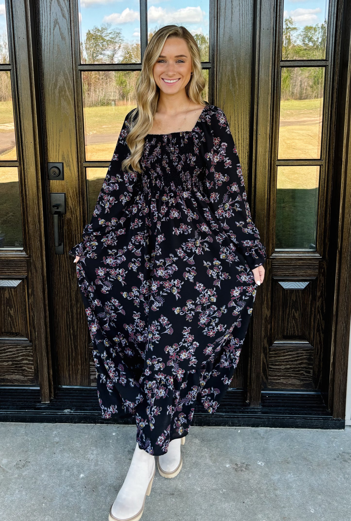 Babydoll Floral Maxi