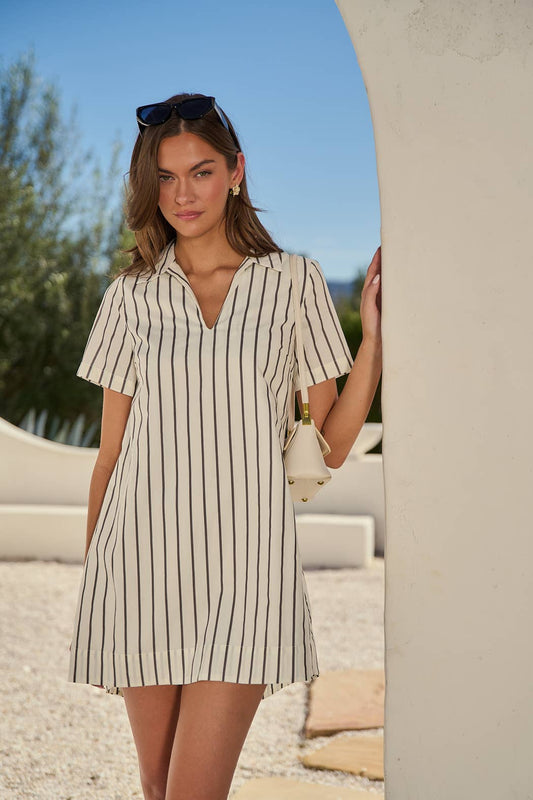 Kamara Striped Mini Dress