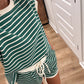 Green Stripe Terry Short Set