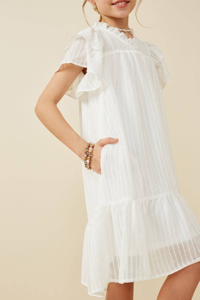 Girls Simple White Dress