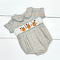 Three Sisters Pumpkin Smocked Boys Bubble