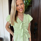 Smocked Lime Blouse