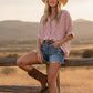 Oversized Short Sleeve Button Down Shirt