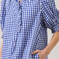 Brisla Gingham Ruffle Mini Dress