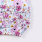 Plum Rosette Baby Gown