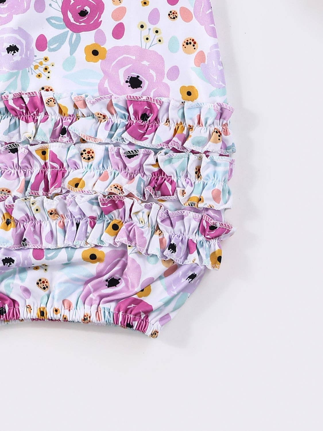 Plum Rosette Baby Gown