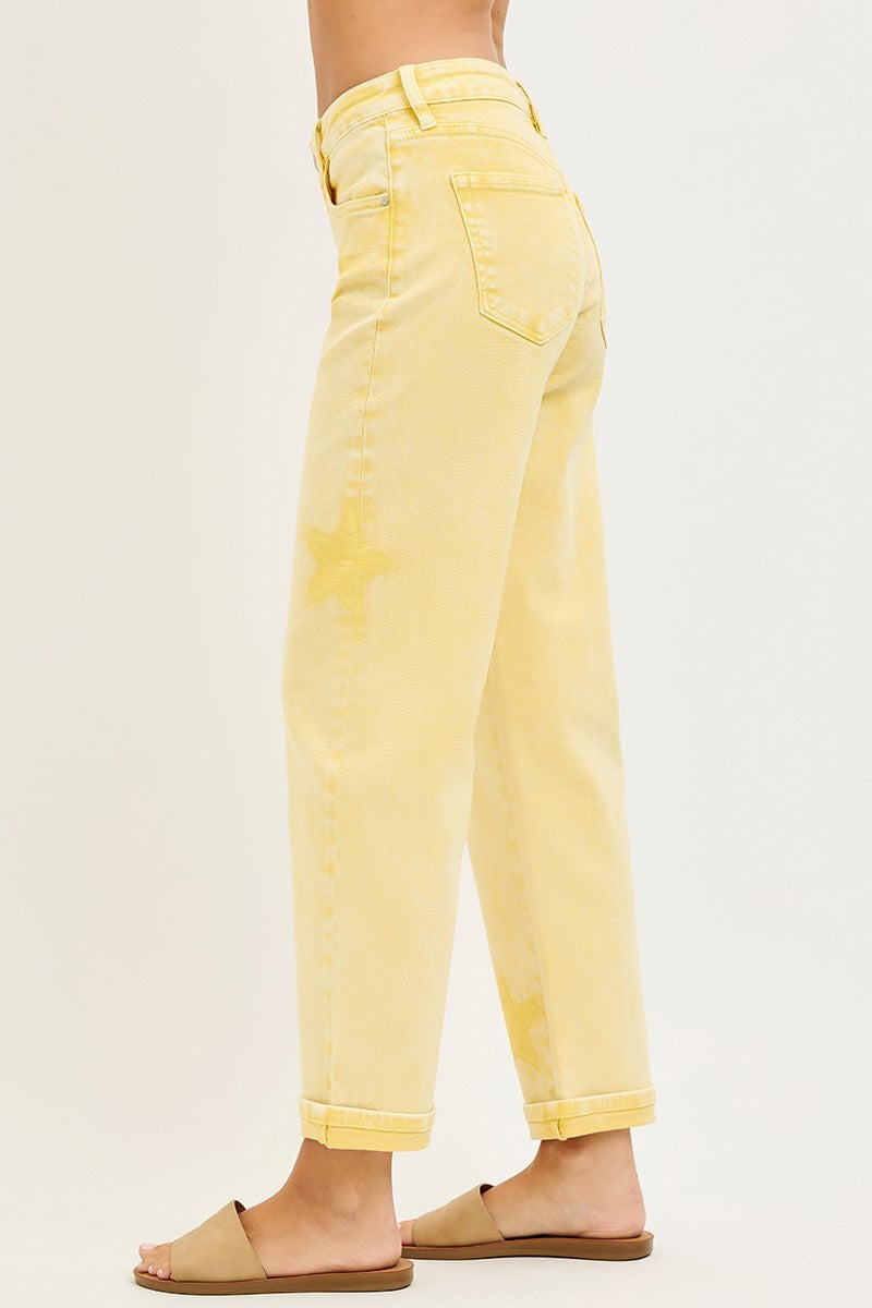 Risen Yellow Star Denim