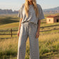Striped Knit Top and Pants Set