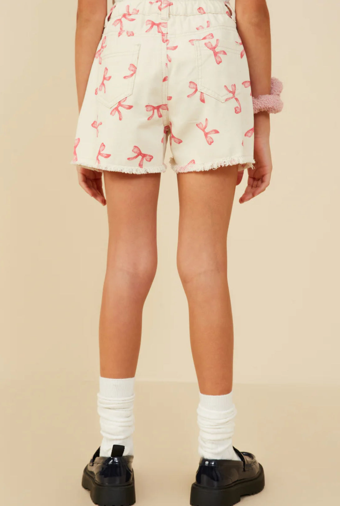 Hayden Girl White Bow Shorts