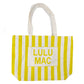 Lulu Mac Tote Yellow/White Stripe