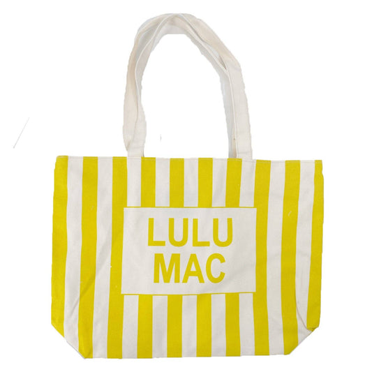 Lulu Mac Tote Yellow/White Stripe