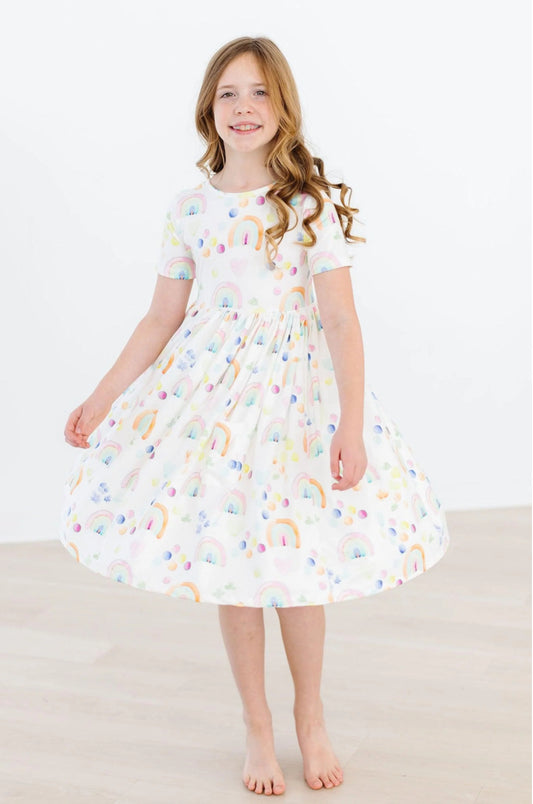 MR Watercolor Rainbow Twirl Dress