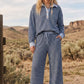 Soft Touch Lightweight Stripe Wide Leg Set