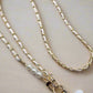 Gold and White Chain Phone Crossbody Strap