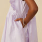 Girls Lavender Poplin Dress