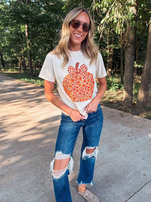 Floral Pumpkin Tee