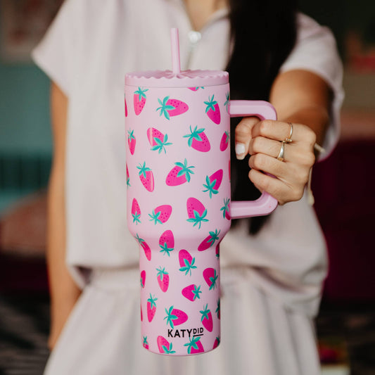 Strawberry 38 Oz Tumbler