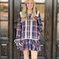 Plaid Trim Dress