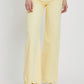 Pale Yellow RISEN WIDE LEG JEANS