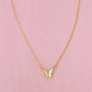 Golden Shell Butterfly Necklace